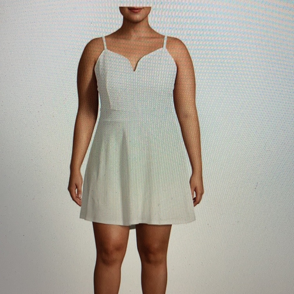White spaghetti strap dress
